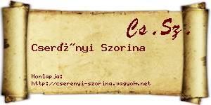 Cserényi Szorina névjegykártya